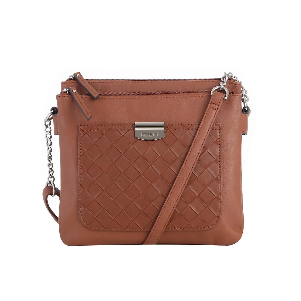 Midge Crossbody Bag, Faux Leather Purse, Adjustable Strap, Tortoise :')